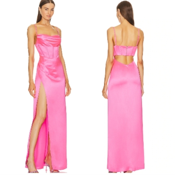 Retrofete Rosa Dress Size XS Hyper Pink Gown